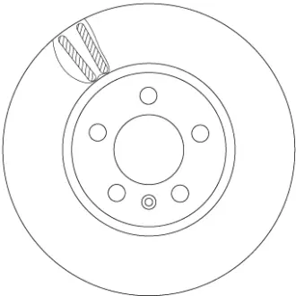 Диск гальмівний передн Лів/Прав AUDI A1, A1 CITY CARVER SEAT ARONA, IBIZA V SKODA FABIA IV, KAMIQ, SCALA VW POLO VI, TAIGO, T-CROSS 1.0-2.0 01.17- TRW DF6964
