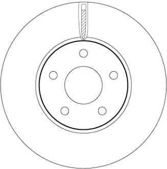 Диск гальмівний передн Лів/Прав FORD FOCUS IV 1.0-2.0D 01.18- TRW DF6975