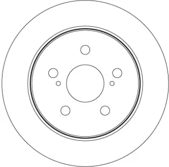Диск гальмівний задн Лів/Прав LEXUS ES, NX, UX TOYOTA CAMRY, C-HR, COROLLA CROSS, RAV 4 V, YARIS CROSS 1.2-3.5 07.14- TRW DF8335
