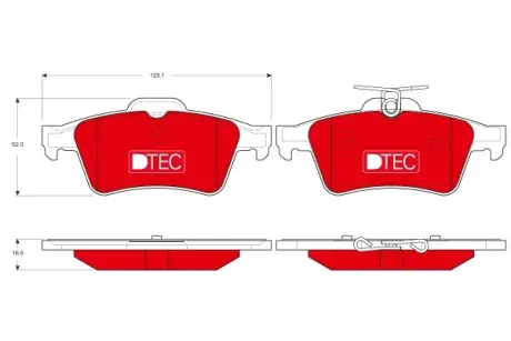 Гальмівні колодки TRW GDB1621DTE