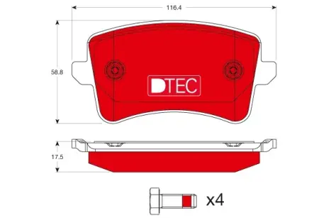 Гальмівні колодки TRW GDB1765DTE