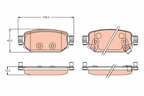 Гальмівні колодки TRW GDB2172