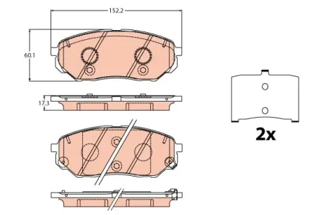 Тормозные колодки TRW GDB2195