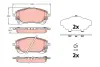 Комплект гальмівних колодок задн/передн, TOYOTA C-HR, COROLLA, YARIS, YARIS CROSS 1.2-2.0H 10.16- TRW GDB2349 (фото 1)