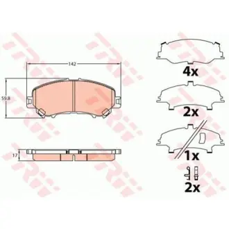 Тормозные колодки TRW GDB3648