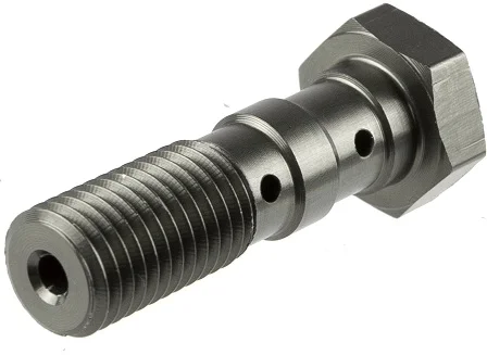 Болт гальмового шланга M10x1,25, колір: титан (на 2 шланга) TRW MCH951T