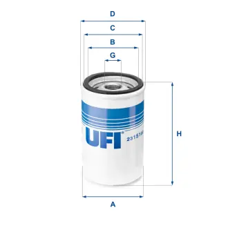 Масляний фiльтр UFI 23.151.00