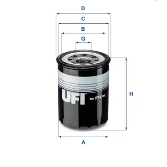 Масляний фiльтр UFI 23.274.00