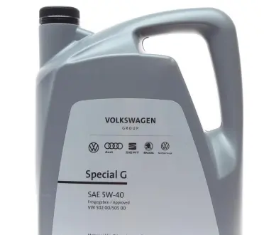 Олива 5W40 Special G (5L) (VW 502 00/505 00) VAG GS55502M4