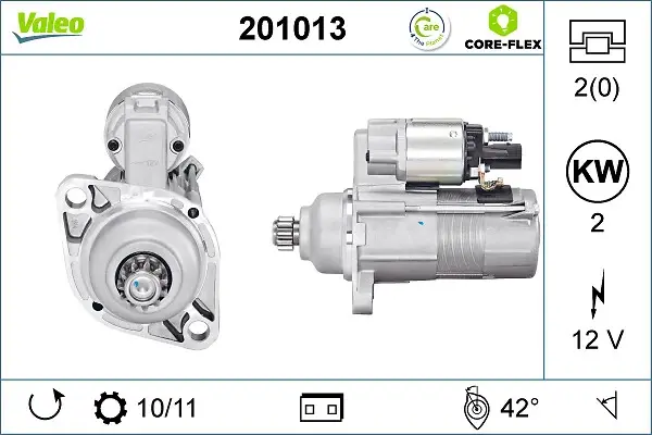 VW Стартер Golf, Passat, T5, Touran, Skoda, Seat, Audi Valeo 201013 (фото 1)