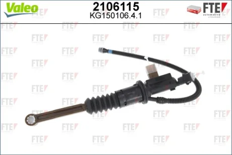 CITROEN Головний циліндр зчеплення CITROEN BERLINGO, DS5 PEUGEOT 3008, PARTNER, PARTNER TEPEE 1.2/1.6/1.6D 04.10 Valeo 2106115