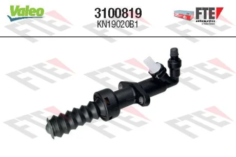 Робочий циліндр зчеплення (19,05мм) CITROEN BERLINGO, BERLINGO MULTISPACE, C2, C3 I, C4, C4 GRAND PICASSO I, C4 I, C4 PICASSO I, C5 I, C5 II, C8, EVASION, JUMPY I, JUMPY II, XSARA 1.4-3.0 04.98- Valeo 3100819