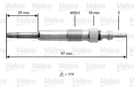 VALEO JEEP свічка розжарювання ALFA FORD OPEL ROVER, VW T5 Valeo 345136