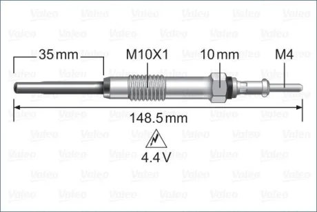 CITROEN свічка розжарювання Jumper HDI,Peugeot 11-,Ford Transit 2.2TDCi Valeo 345225