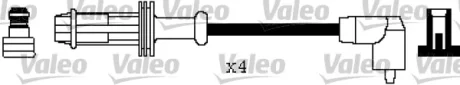 CITROEN дроти високої напруги 4шт 1,0-1,4: AX, ZX, Saxo, Xsara PEUGEOT 106/205/306/Partner Valeo 346299