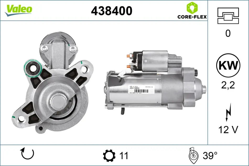 FORD стартер C-Max, Focus, Galaxy, Kuga, Mondeo, S-Max Valeo 438400 (фото 1)