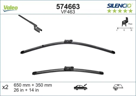 Компл. Склоочисників Valeo 574663