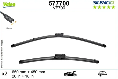 Щітка склоочисника Valeo 577700 - фото 1 Щітка склоочисника Valeo 577700