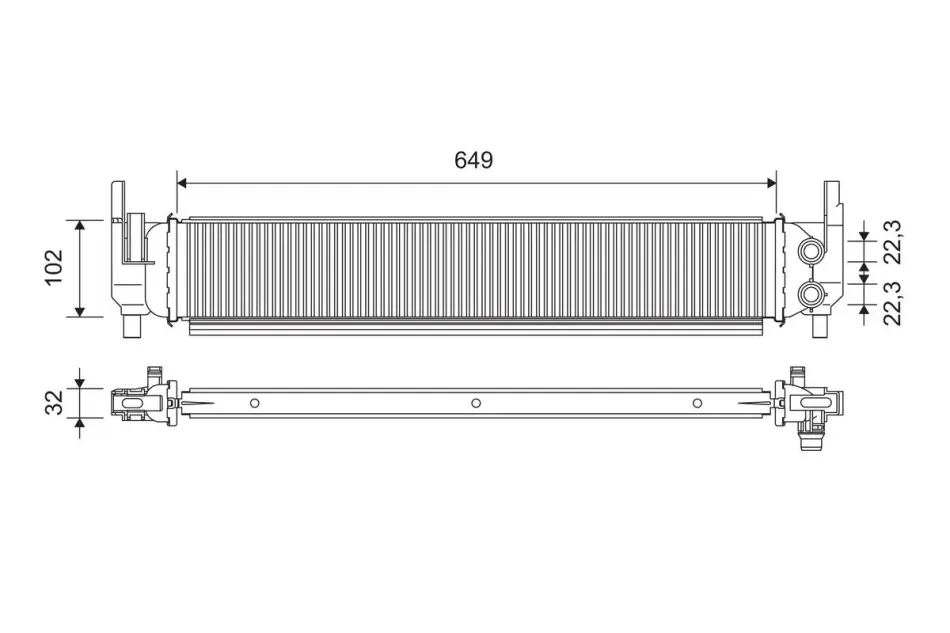 VALEO VW Інтеркулер GOLF ALLTRACK VII 1.6 14-, GOLF VII 1.2, 1.6 12-, TOURAN 1.2, 1.4, 1.6 15-, AUDI, SEAT, SKODA Valeo 701362 (фото 1)