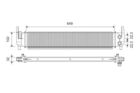 VALEO VW Інтеркулер GOLF ALLTRACK VII 1.6 14-, GOLF VII 1.2, 1.6 12-, TOURAN 1.2, 1.4, 1.6 15-, AUDI, SEAT, SKODA Valeo 701362