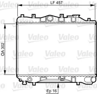 Радіатор двигуна MAZDA 323 III 1.1/1.3/1.5 08.85-10.89 Valeo 730436