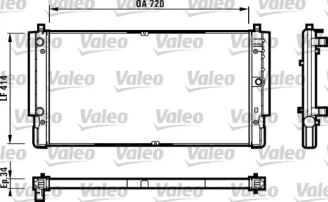 VW Радіатор охолодження BUS T4 2.0-2.5 96 Valeo 731616