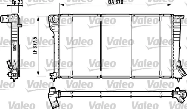 CITROEN радіатор охолодження Berlingo,Xsara,Peugeot 306,Partner 1.8D/1.9D 96 Valeo 732517 (фото 1)