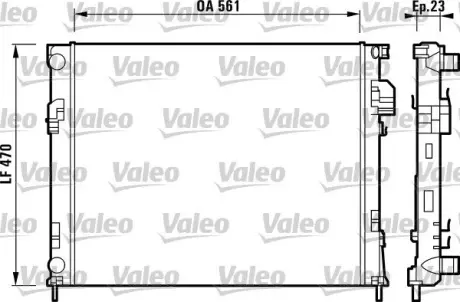 Радіатор охолодження Renault Trafic 01- Valeo 732853