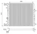 Радіатор двигуна SEAT CORDOBA, IBIZA III, IBIZA IV, IBIZA IV SC, IBIZA IV ST SKODA FABIA I, FABIA I PRAKTIK, FABIA II, FABIA III, RAPID, ROOMSTER, ROOMSTER PRAKTIK VW POLO 1.0-1.9D 08.99-12.22 Valeo 733062 (фото 1)