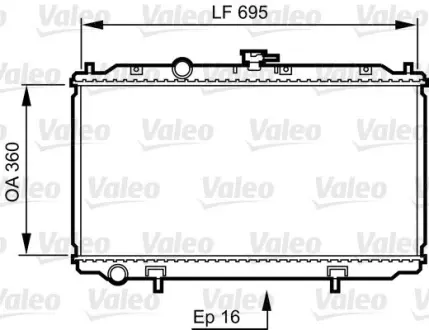 Радіатор охолодження Nissan Almera II/Primera 1.5/1.6 00-08 Valeo 734736