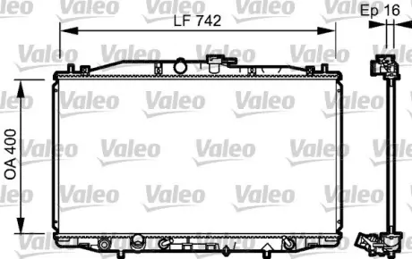 Радіатор двигуна HONDA ACCORD VII 2.4 02.03-05.08 Valeo 735049
