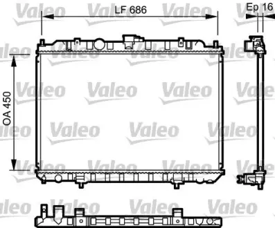Радіатор двигуна Valeo 735063