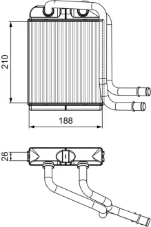 Радіатор обігрівача VW T5 (03-) Valeo 811524