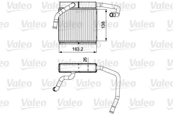 FORD Радіатор опалення салону RANGER 2.5 D 99-, MAZDA Valeo 811552 (фото 1)