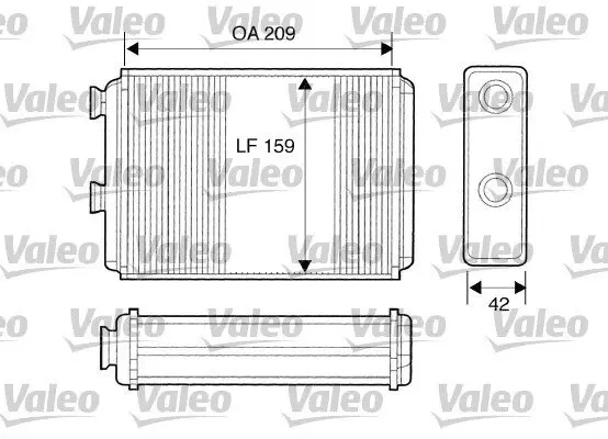 FIAT Радіатор опалення Doblo, Idea, Punto, Lancia Valeo 812280 (фото 1)