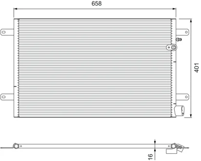 Конденсор кондиціонера A6 ALL 04-11 Valeo 814004