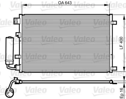Радіатор кондиціонера QASHQA 1.6-2.0 07-13 Valeo 814008