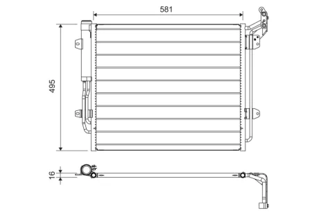 VALEO VW Радіатор кондиціонера (конденсатор) з осушувачем SHARAN 1.4 10-, SEAT Valeo 814157