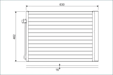 Радіатор кондиціонера X5 (E70/F15/F85)/X6(E71/E72/F16/F86) 2.0D-4.8 06- Valeo 814367