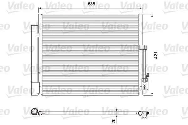 VALEO OPEL Радіатор кондиціонера (конденсатор) з осушувачем MERIVA B 1.3-1.7 10- Valeo 814382 (фото 1)