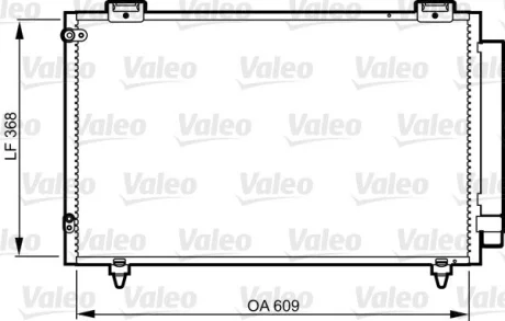 Радіатор кондиціонера COROLLA 1.4-2.0 01-07 Valeo 817805