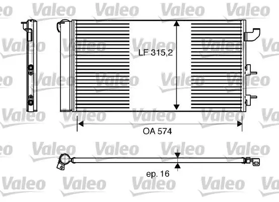 FIAT Радіатор кондиціонера (конденсатор) з осушувачем Panda 03 Valeo 818162 (фото 1)