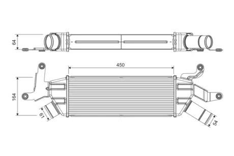 Інтеркулер CITROEN C-CROSSER, C-CROSSER ENTERPRISE MITSUBISHI OUTLANDER II PEUGEOT 4007 2.2D 11.06- Valeo 818370