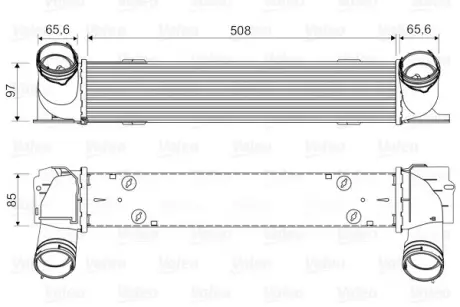 Радіатор інтеркулера BMW 1 (E81/E82/E87/E88)/3 (E90/E91)/X1 (E84) 2.0 04-15 Valeo 818553