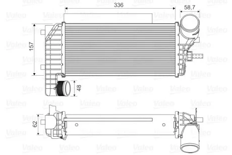 FORD Інтеркулер C-MAX II 1.5, 1.6 10-, FOCUS III 1.5, 1.6 10 Valeo 818604