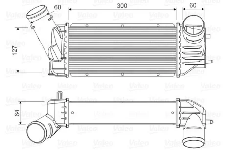 CITROEN Радіатор турбокомпресора XSARA (N1) 2.0 HDi 109 01-05 Valeo 818648