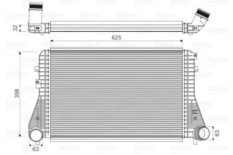 Інтеркулер AUDI A3, TT SEAT ALTEA, ALTEA XL, LEON SKODA OCTAVIA II, SUPERB II, YETI VW BEETLE, CADDY ALLTRACK, CADDY ALLTRACK/MINIVAN, CADDY III, CADDY III/MINIVAN, CADDY IV 1.4-2.0D 05.03- Valeo 818674