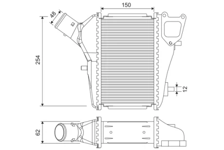 HONDA Інтеркулер CR-V III 2.2 07 Valeo 818686
