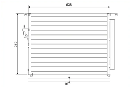 Радіатор кондиціонера RANGER 2.2-3.2 11- Valeo 822603