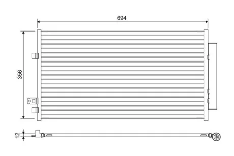Радіатор кондиціонера FIAT 500X/RENEGADE 1.3-2.0 14- Valeo 822638
